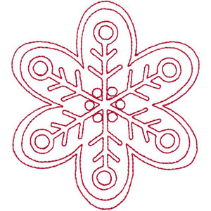 Snowflake Redwork 1