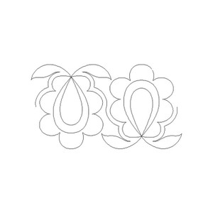 Scalloped Paisley Straight Border