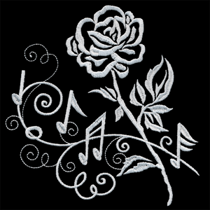 Rose & Musical Notes Large