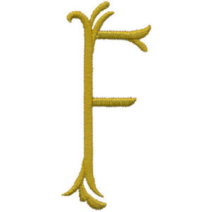 Royal Bee Monogram Center Letter F