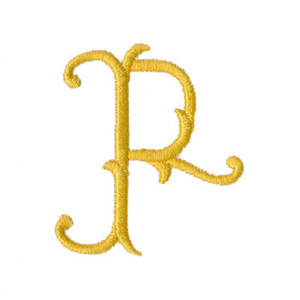 Royal Bee Monogram Side Letter P
