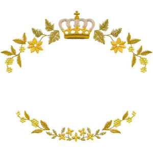Crown & Flowers Frame