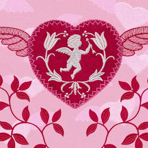 Cupid & Hearts Floral by Woo-Hoo Design Studio