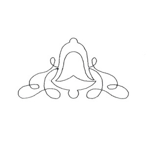 Quilting Bell Motif Triangle Triple Run