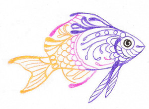 Purple & Yellow Fish