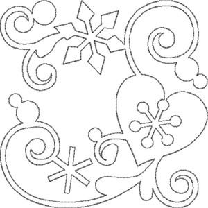 Love Snow Square Motif Single Run