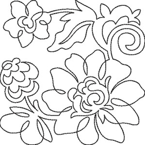 Floral Quilting Square 6 Triple Run