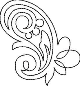 Floral Quilting Motif 9 Triple Run