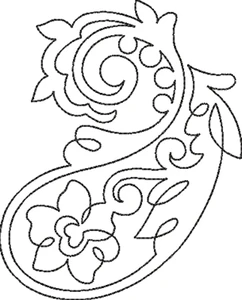 Floral Quilting Motif 6 Triple Run