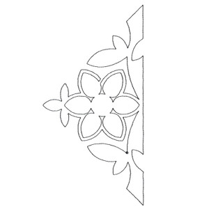 Quilting Flower Triangle Single Run