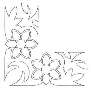 Quilting Flower Corner Triple Run