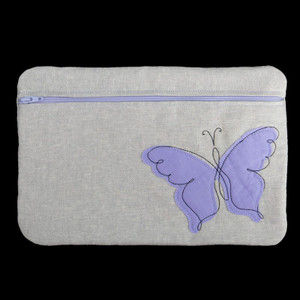 Butterfly Applique Zipper Pouch Large