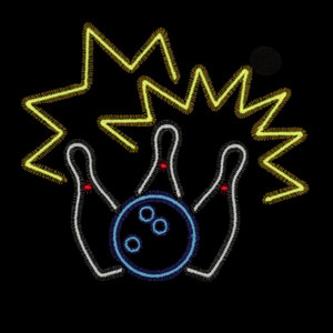 Neon Bowling Pins