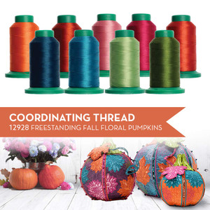 Freestanding Fall Floral Pumpkins Coordinating Thread