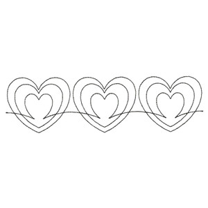 Heart Quilting Border 1 Triple Run
