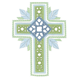 Linen Cutwork Cross 3