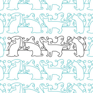 Cats Straight Border | LA80226-04