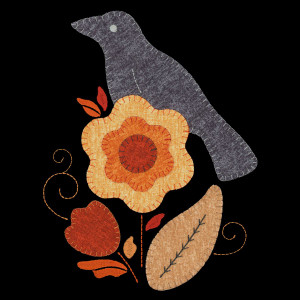 Autumn Crow Applique