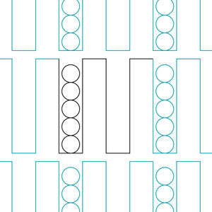Piano Keys & Circles - Border 1 Piano Keys & Circles - Border 1