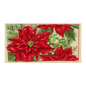 Poinsettia Stocking Tile 2