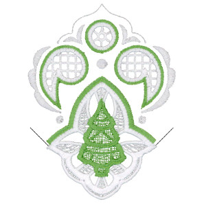 Christmas Cutwork Napkin Corner FSL