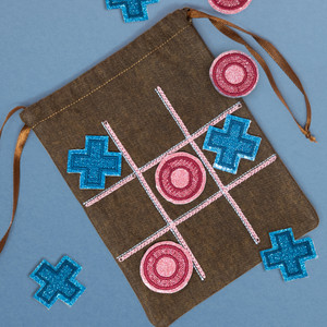 Tic-Tac-Toe Drawstring Bag