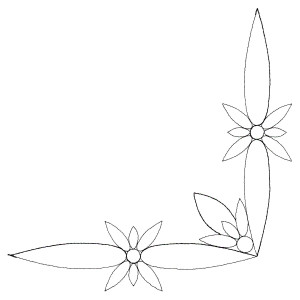 White Flowers 1 Border Corner