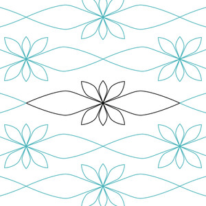 White Flowers 2 Border | LAD90113