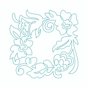 Floral Quilting Square 7