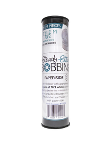 Steady Stitch Paper Sides Style M Polyester Prewound Bobbins (24/tube)