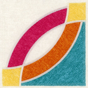 Double Wedding Ring Applique Block 4