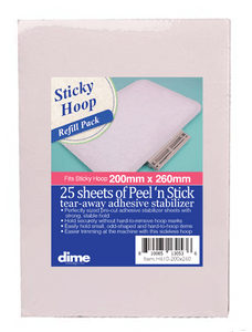 Sticky Hoop Pre-Cut Stabilizer - Peel N Stick - 200x260mm