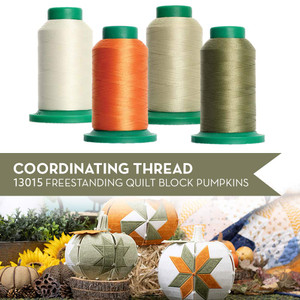 Freestanding Quilt Block Pumpkins 13015 - Coordinating Thread