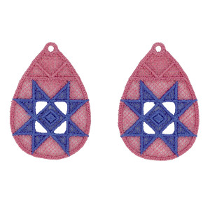Quilt Block Earrings 4 FSL