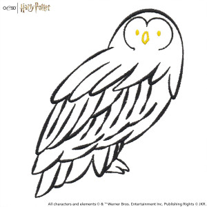 Line Art Hedwig 2
