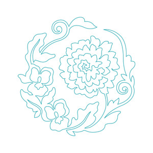 Floral Quilting Block 3 DIGITAL