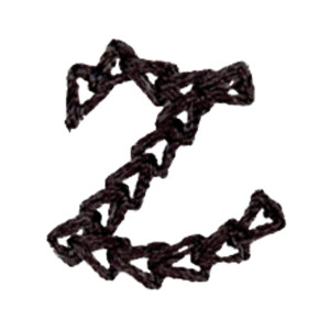 Chain Stitch Lowercase Z