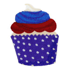 Patriotic Birthday Cupcake 2