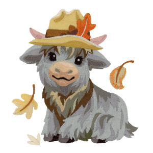 Autumn Highland Cow