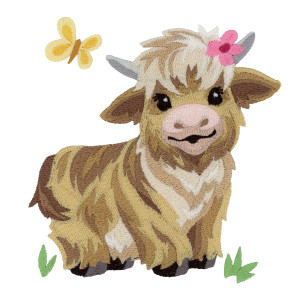 Happy Highland Cow