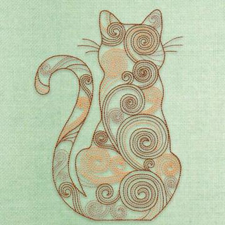 Scrollwork Cats