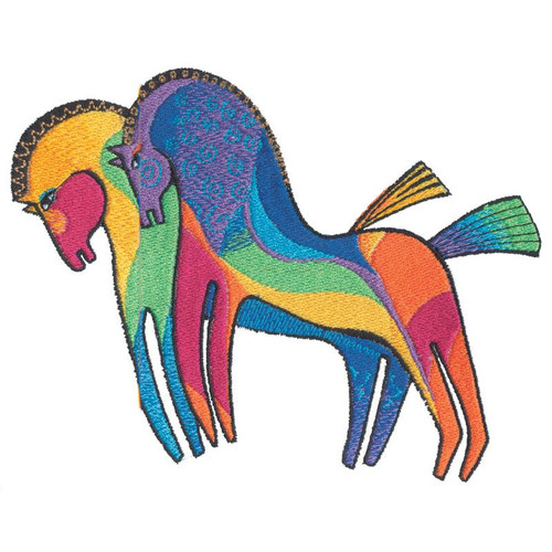 Large Rainbow Horses