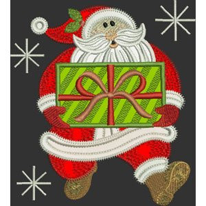 Santa Present 1 Applique