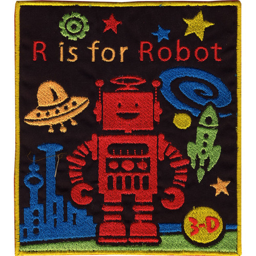 R is for Robot 3-D Book Front Cover (Applique)