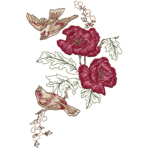 Birds & Flowers Applique