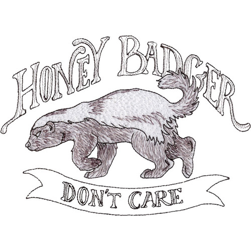 Large Honey Badger Don't Care (Light Bkg)