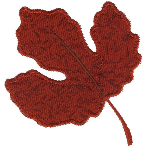 Small Red Leaf Applique