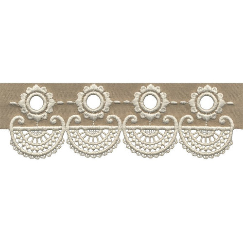 Freestanding Lace Edge Border with Cutwork
