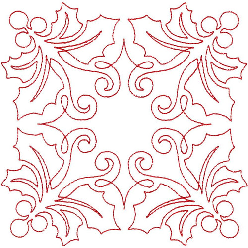 Holly & Swirls Square 1