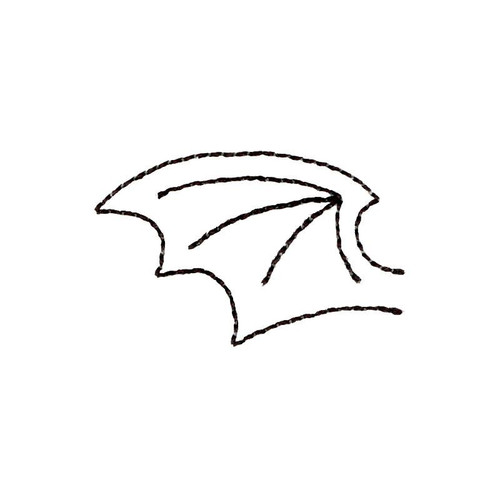 Linework Bat Wing Charm